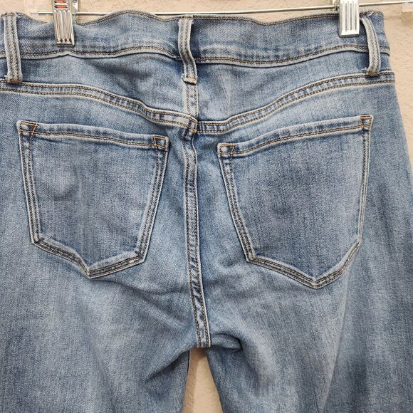 Old Navy Womens Mid-Rise Flare Jeans Light Wash Size 2 FLAWS - Picture 6 of 14